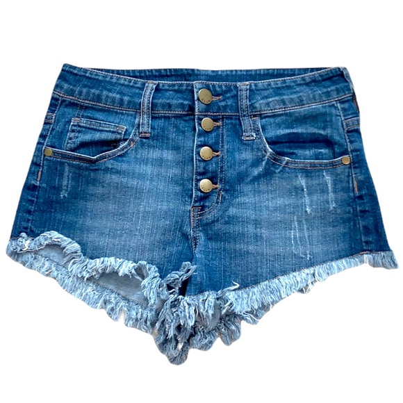 Elan Pants - ELAN | Denim Frayed Shorts